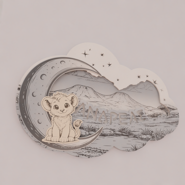 "Little Lion" | Επιτοίχιο Φωτιστικό σε θέμα "Μικρό Λιονταράκι" με όνομα