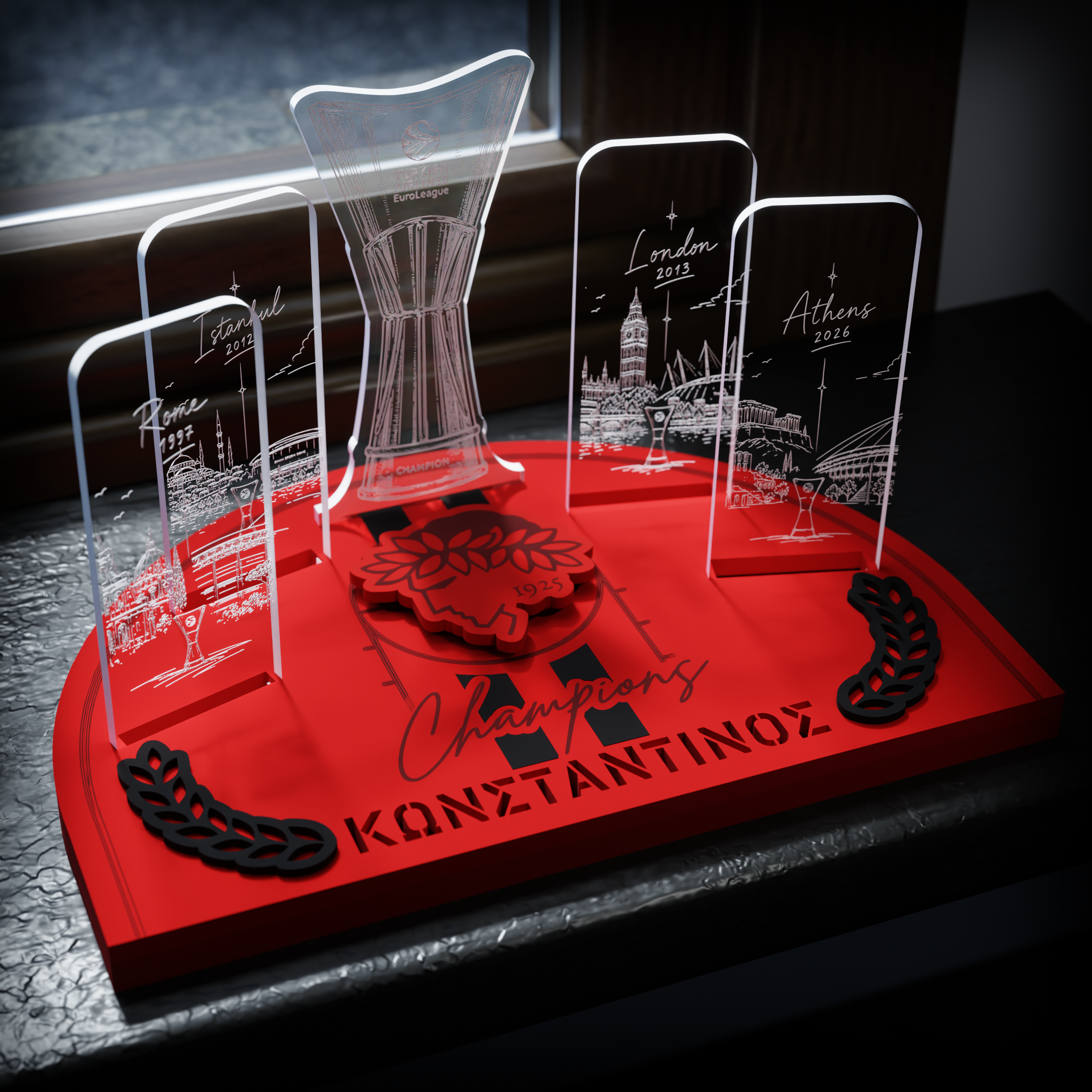 Επιτραπέζιο Φωτιστικό Champions "Olympiacos" Basketball