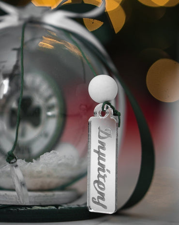Χριστουγεννιάτικη Μπάλα "ΠΑΟ" με Όνομα σε στοιχείο plexiglass