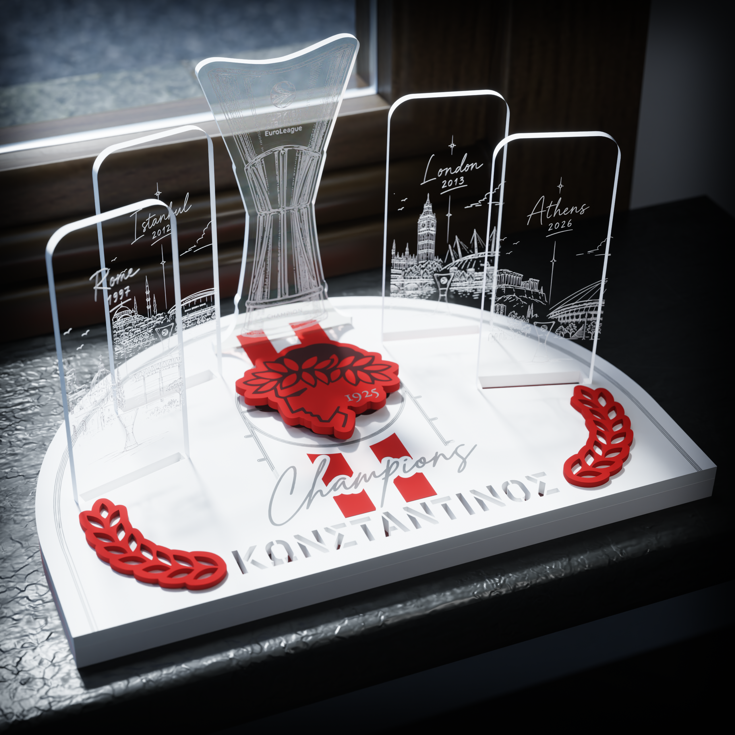 Επιτραπέζιο Φωτιστικό Champions "Olympiacos" Basketball