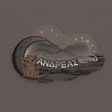 "Little Lion" | Επιτοίχιο Φωτιστικό σε θέμα "Μικρό Λιονταράκι" με όνομα