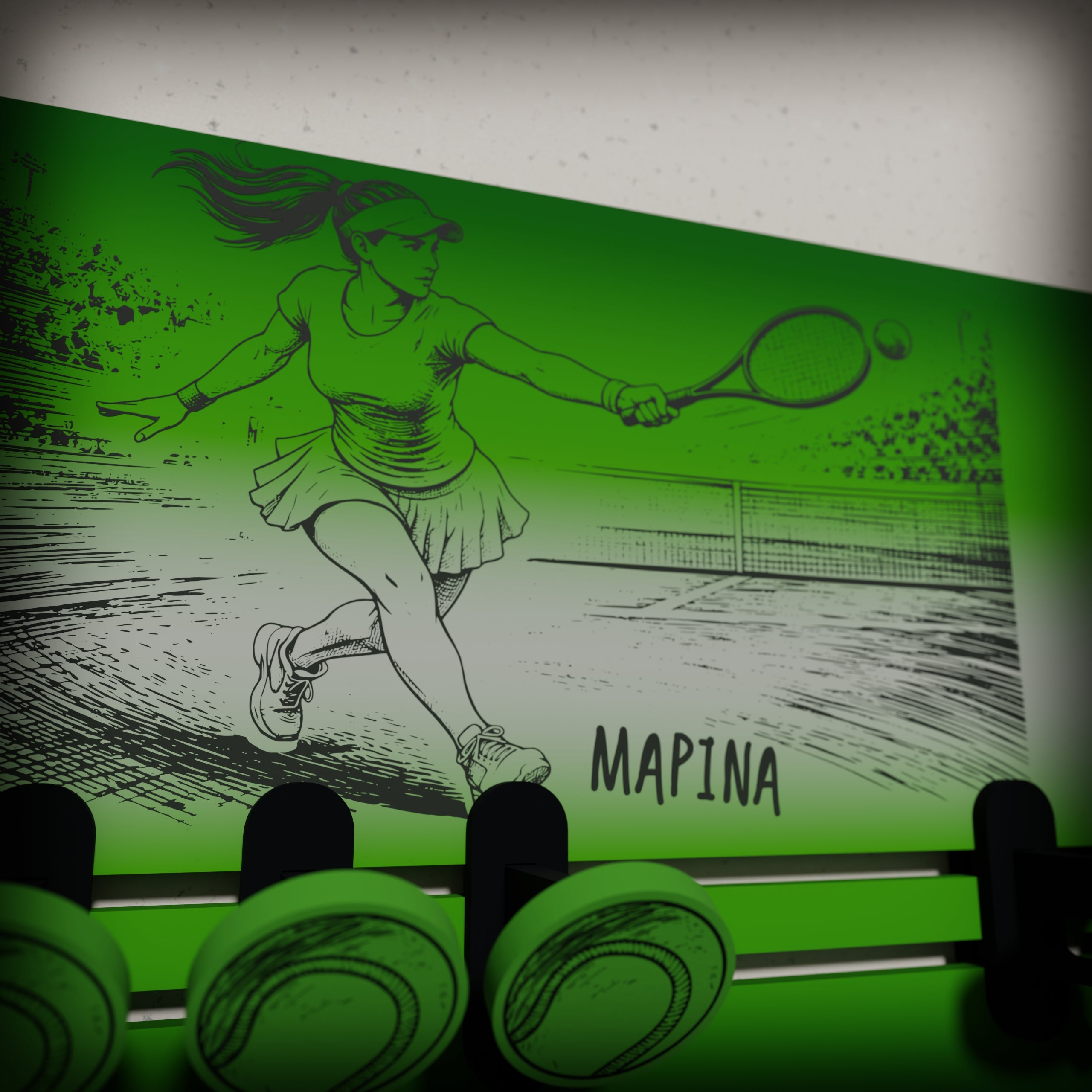 Κρεμάστρα Τοίχου ''Tennis'' με Όνομα (36*20,5)