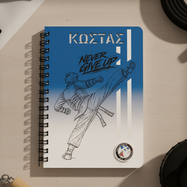Ξύλινο Τετράδιο “TAE KWON DO” με Όνομα & Δυνατότητα Προσθήκης Σήματος / Συλλόγου