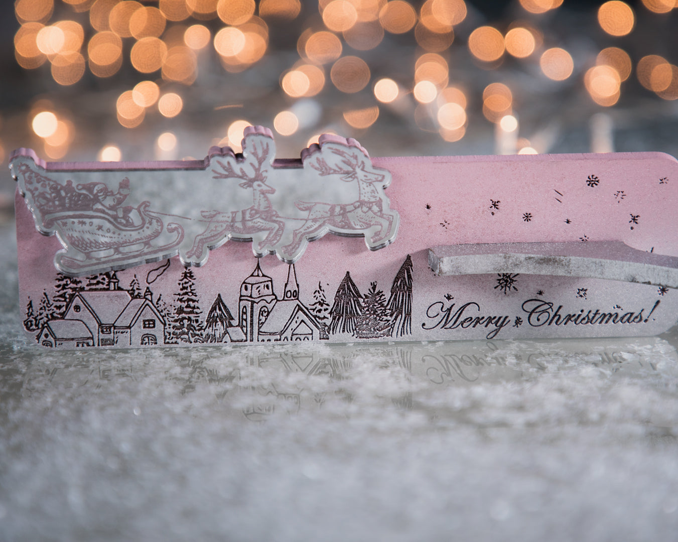 Χριστουγεννιάτικη Μπάλα με plexiglass στοιχείο "Ballet Love" και Όνομα σε βάση