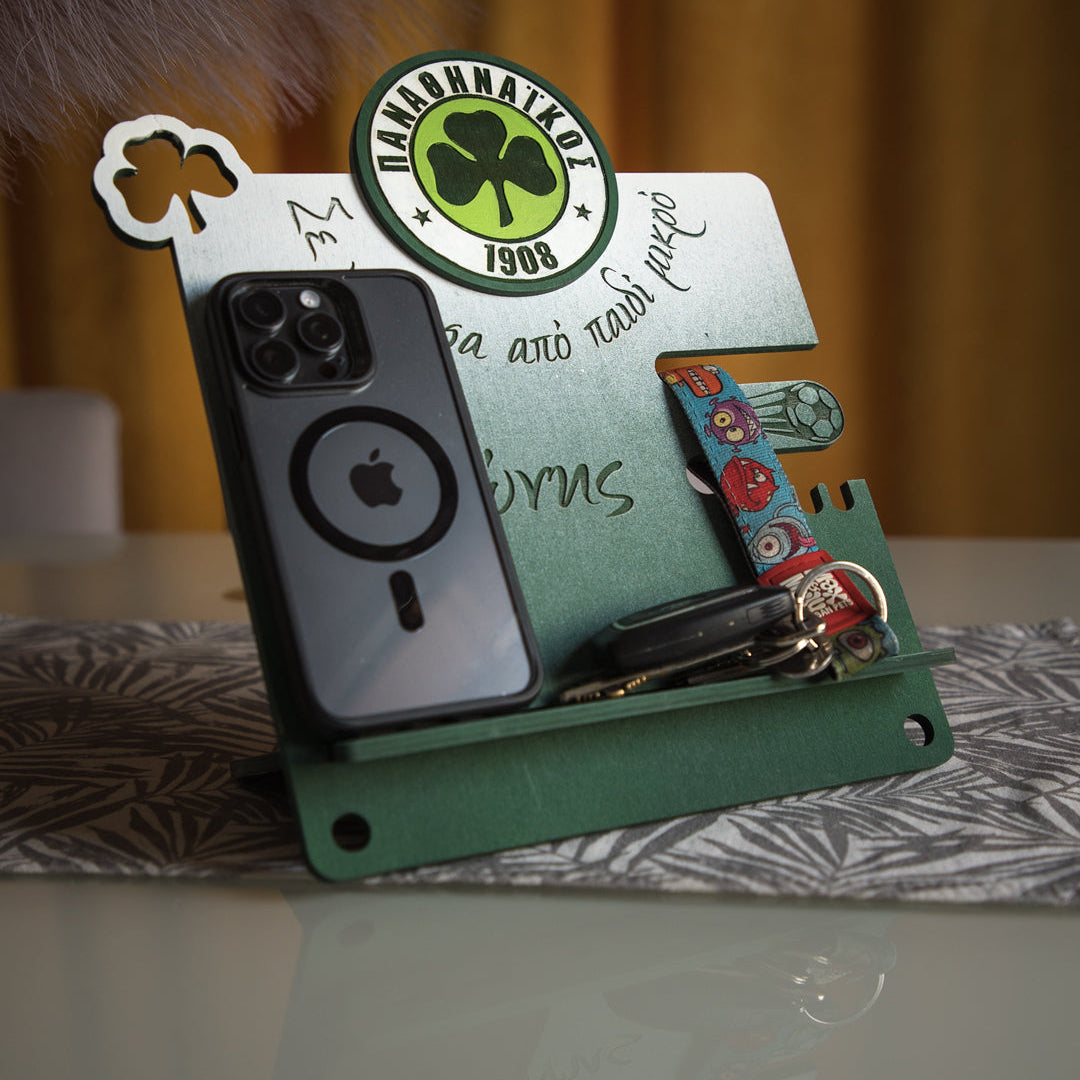 ΠΑΟ Σετ| Πασχαλινή Λαμπάδα & Βάση Tablet ΠΑΟ με Όνομα