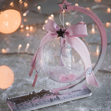 Χριστουγεννιάτικη Μπάλα με plexiglass στοιχείο "Ballet Love" και Όνομα σε βάση