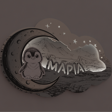 "Little Penguin" | Επιτοίχιο Φωτιστικό σε θέμα Πιγκουϊνάκι με όνομα