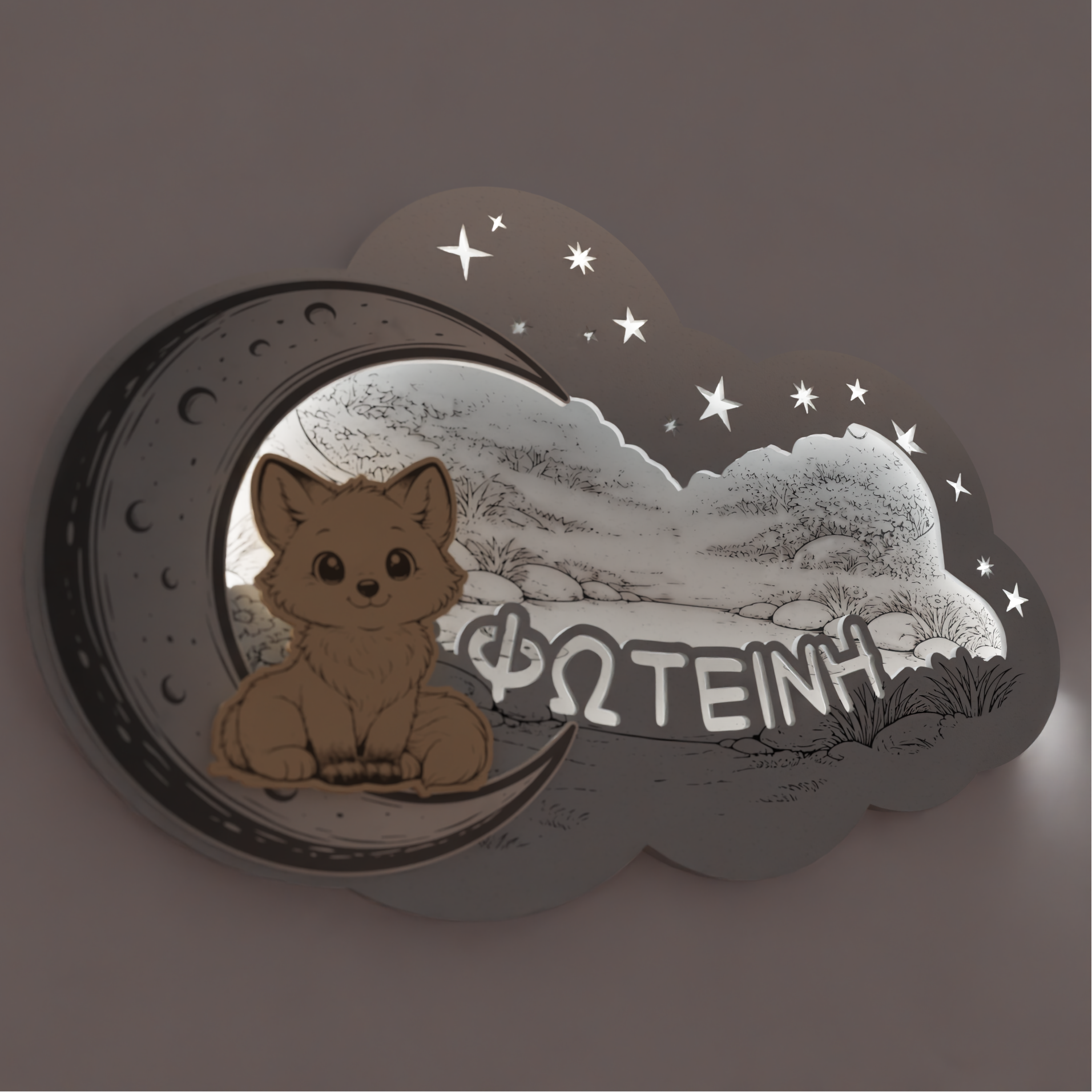 "Little Fox" | Επιτοίχιο Φωτιστικό σε θέμα Μικρή Αλεπουδίτσα με όνομα