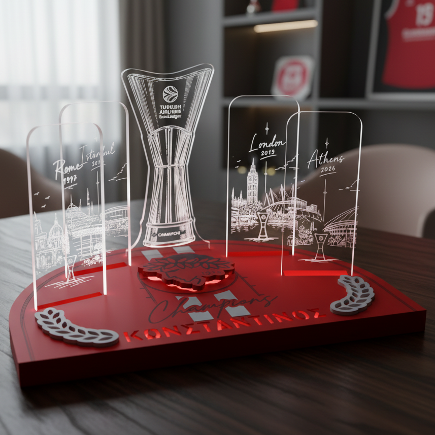 Επιτραπέζιο Φωτιστικό Champions "Olympiacos" Basketball