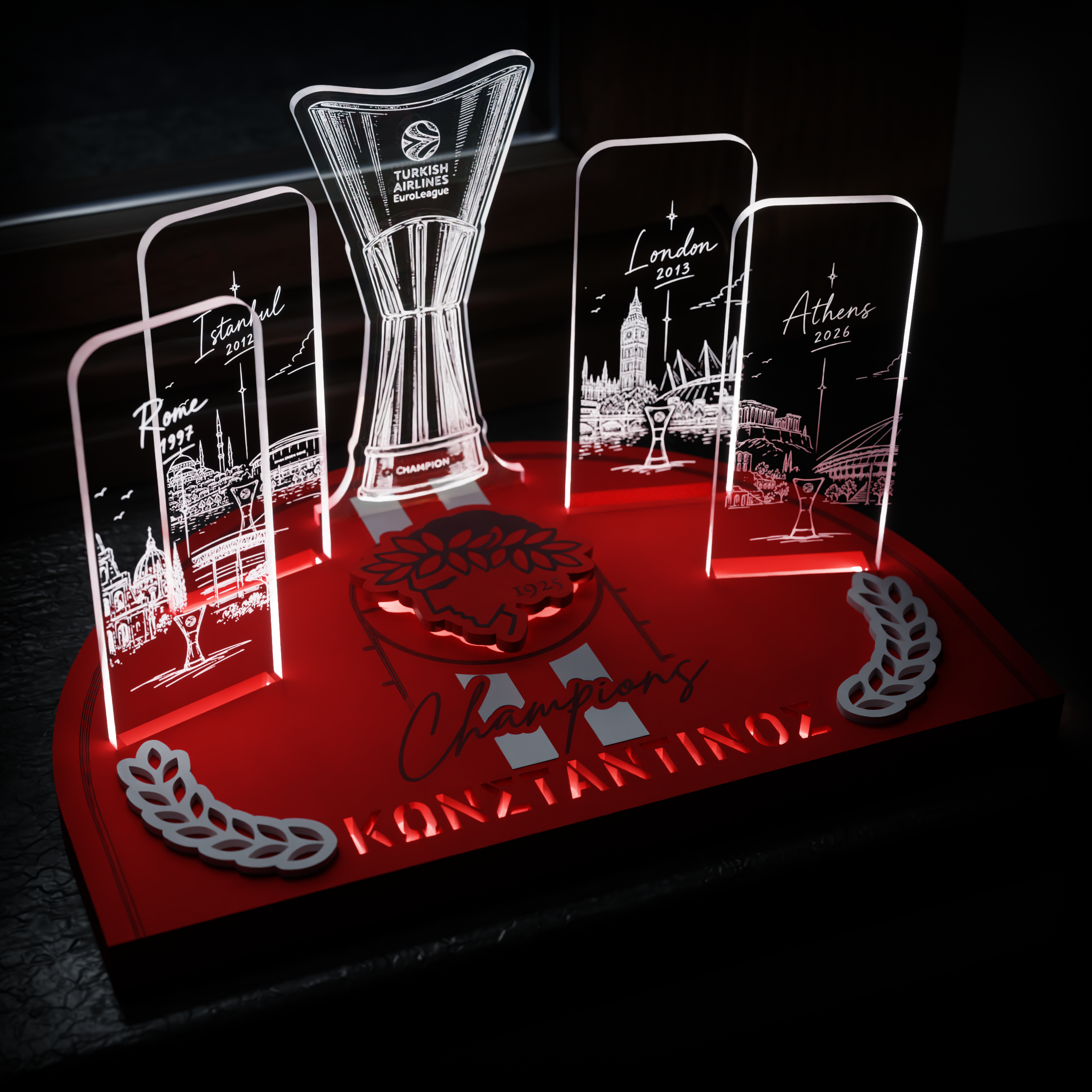 Επιτραπέζιο Φωτιστικό Champions "Olympiacos" Basketball