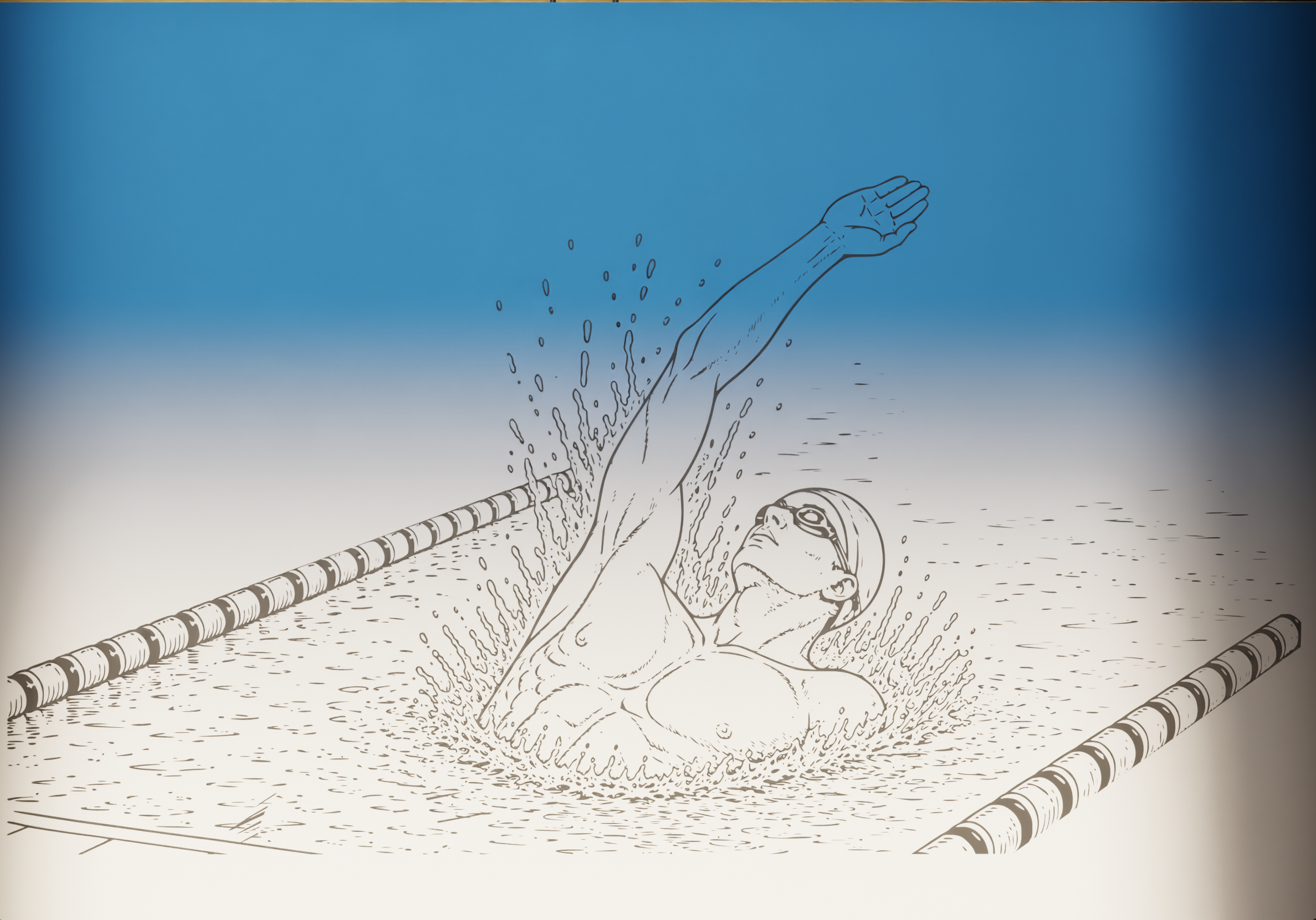 Ξύλινη Κασετίνα "Swimmer" με Όνομα & Δυνατότητα προσθήκης σήματος/συλλόγου (26 * 12cm)
