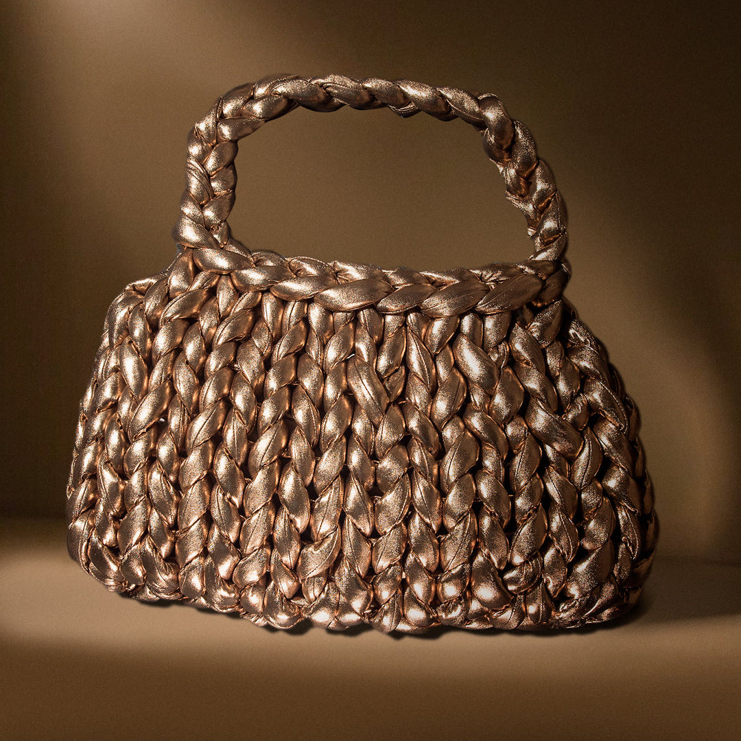 GOLD BRAIDS| Handmade Personalized Statement Bag (δυνατότητα προσωποποίησης)
