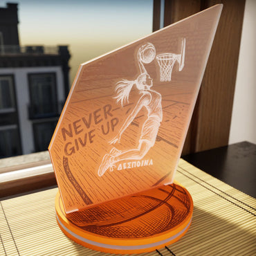 "Never Give Up" Light Collection| Επιτραπέζιο Φωτιστικό  Female "Basketball Player"