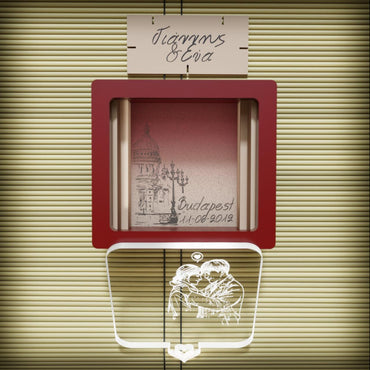 Budapest Lovers|Προσωποποιημένο Κουτί με Ονόματα και Αφιέρωση (Ξύλο & Plexiglass)