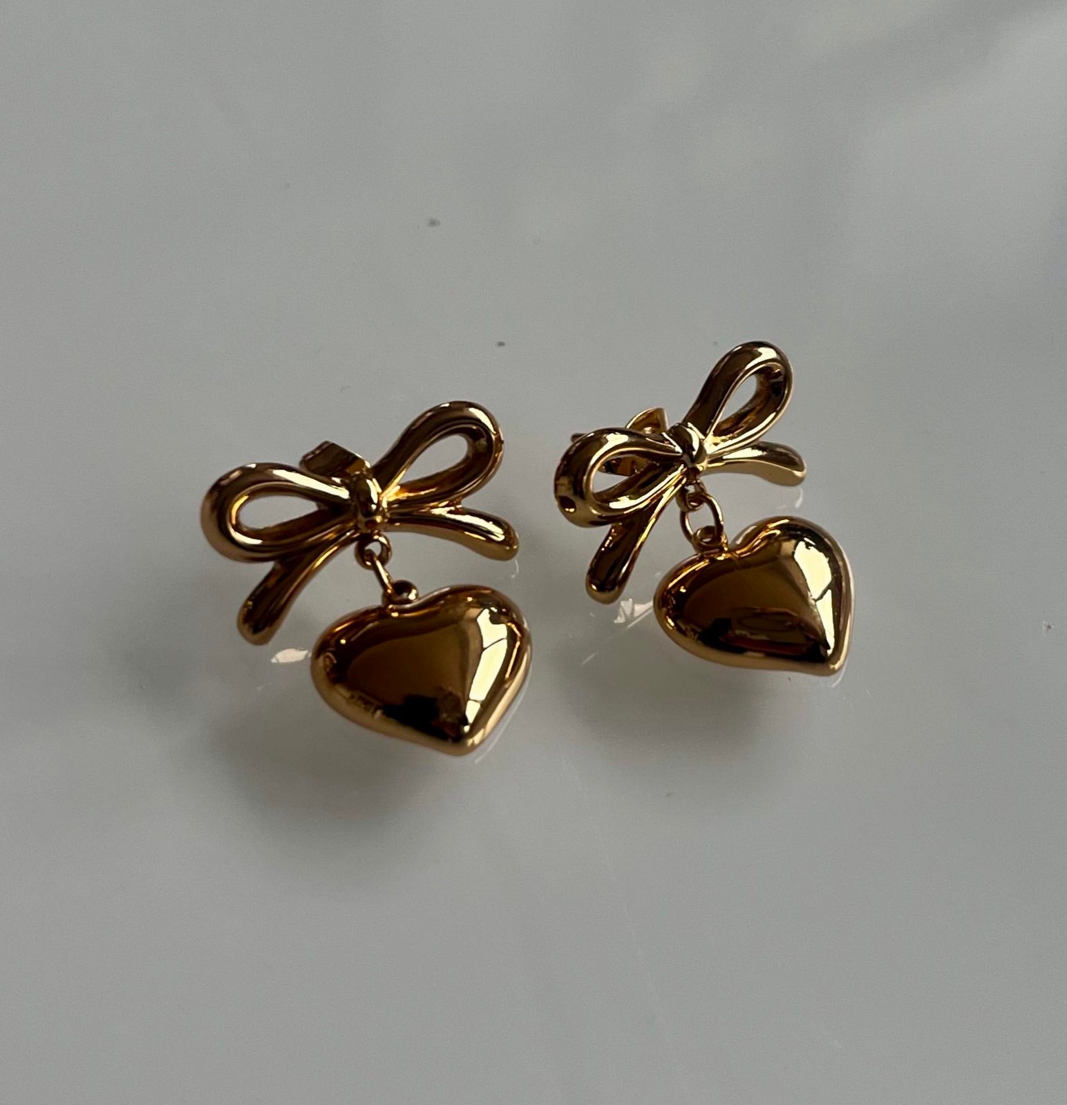 Σετ Σκουλαρίκια "Bow Bubble Hearts" (2,5cm)