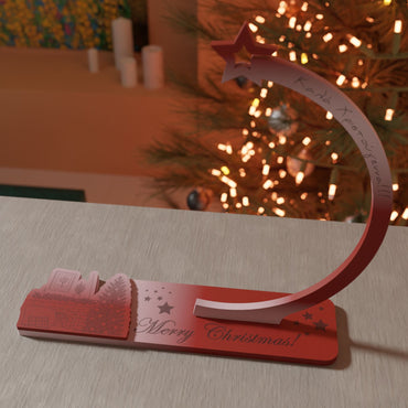 Ξύλινη Βάση για Κρεμαστή Μπάλα "Home for Christmas"|20cm*22cm