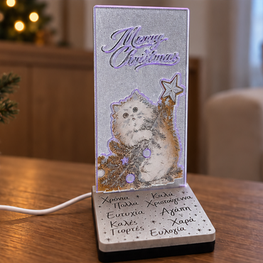 Mini Led "Christmas Kitty Trouble" (14.5cm * 7cm)
