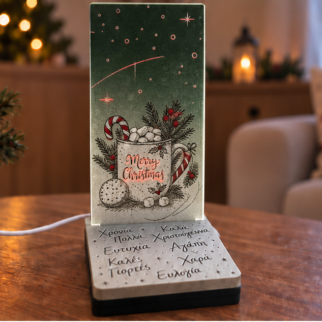 Mini Led "Christmas Hot Chocolate" (14.5cm * 7cm)