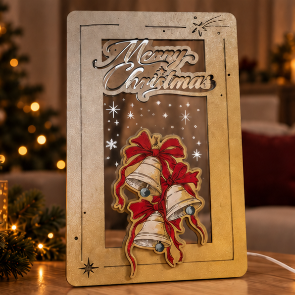 Φωτιζόμενο Καδράκι Led "Jingle Bells"