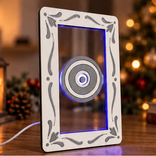 Φωτιζόμενο Κάδρο Γούρι "Eye Charm Blue-Gray"