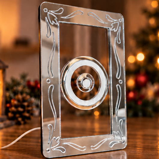 Φωτιζόμενο Κάδρο Γούρι Μάτι "Eye Charm Silver-White"