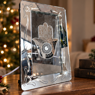 Φωτιζόμενο Κάδρο Γούρι "Lucky Hand Silver Plexiglass"