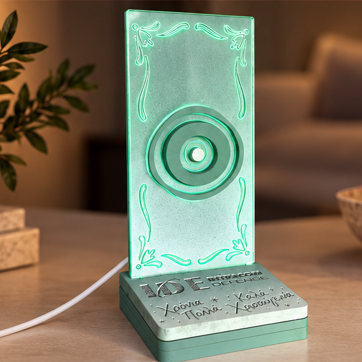 Επιτραπέζιο Mini Led Μάτι "Minimal Eye Charm Green"