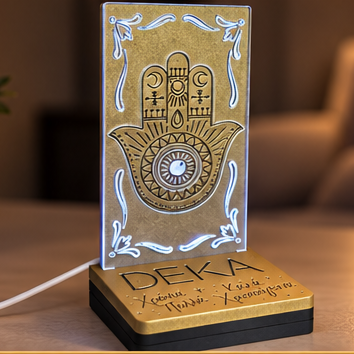 Επιτραπέζιο Mini Led "Gold Lucky Hand"