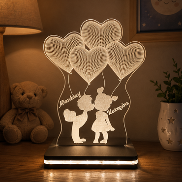 ΠΡΟΣΩΠΟΠΟΙΗΜΕΝΟ 3D LED "LOVE BALOONS"