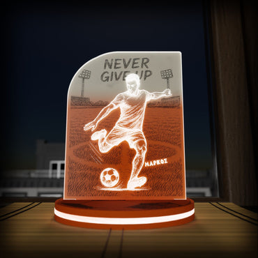 "Never Give Up" Light Collection | Επιτραπέζιο Φωτιστικό "Football Player"