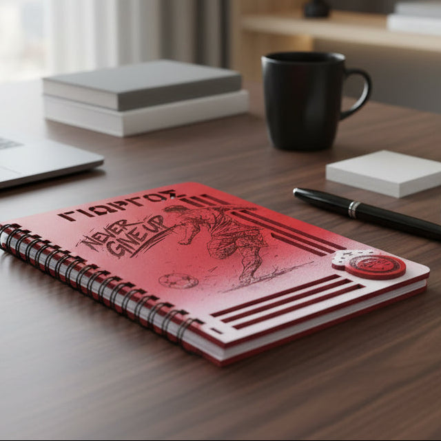 Ξύλινο Τετράδιο “Football Player” με Όνομα & Δυνατότητα Προσθήκης Σήματος / Συλλόγου ⚽