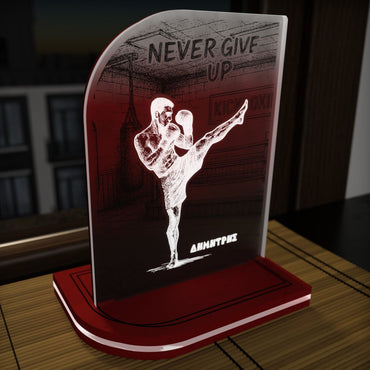 "Never Give Up" Light Collection| Επιτραπέζιο Φωτιστικό "Kick Boxing" Man Figure