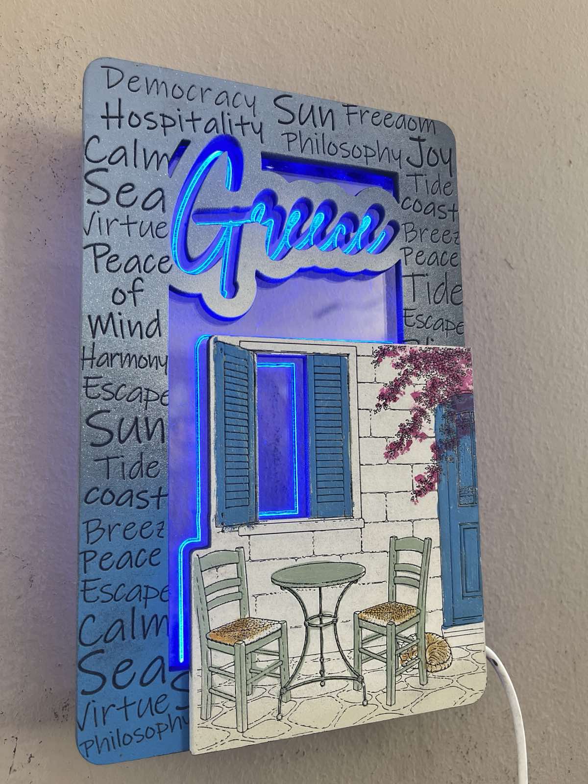 MINI WALL LED "GREEK ISLAND CAFE"