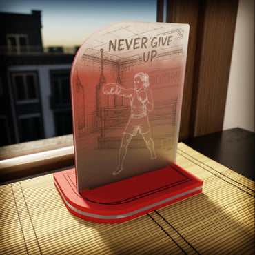 "Never Give Up" Light Collection| Επιτραπέζιο Φωτιστικό "Boxing-Πυγμαχία" Woman Figure