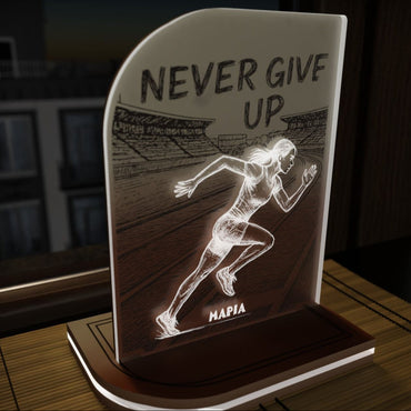 "Never Give Up" Light Collection| Επιτραπέζιο Φωτιστικό Female "Runner" με όνομα