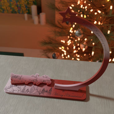 Ξύλινη Βάση για Κρεμαστή Μπάλα "Santa Claus In Town"|20cm*22cm