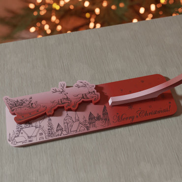 Ξύλινη Βάση για Κρεμαστή Μπάλα "Santa Claus In Town"|20cm*22cm