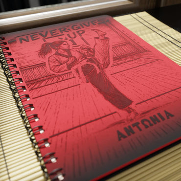 Ξύλινο Σημειωματάριο "Tae Kwon Do" και Όνομα της επιλογής σας (Γυναικεία Φιγούρα)