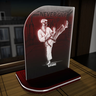"Never Give Up" Light Collection| Επιτραπέζιο Φωτιστικό "Tae Kwon Do" με όνομα