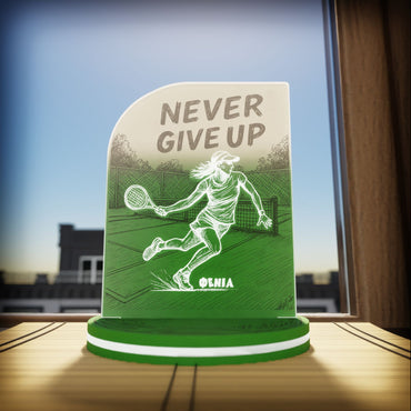 "Never Give Up" Light Collection| Επιτραπέζιο Φωτιστικό "Tennis Player"- Woman Figure