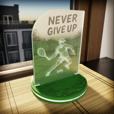 "Never Give Up" Light Collection| Επιτραπέζιο Φωτιστικό "Tennis Player"- Man Figure