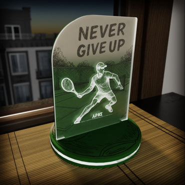 "Never Give Up" Light Collection| Επιτραπέζιο Φωτιστικό "Tennis Player"- Man Figure