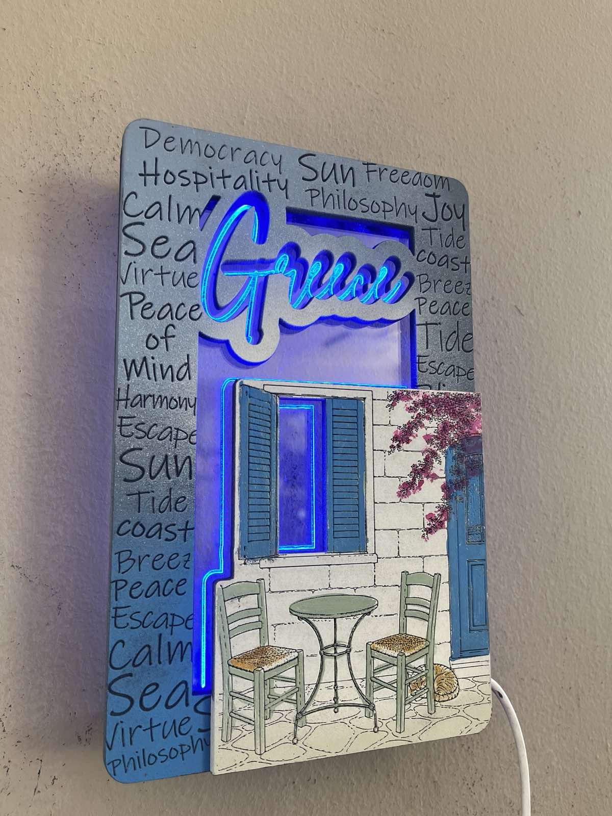 MINI WALL LED "GREEK ISLAND CAFE"