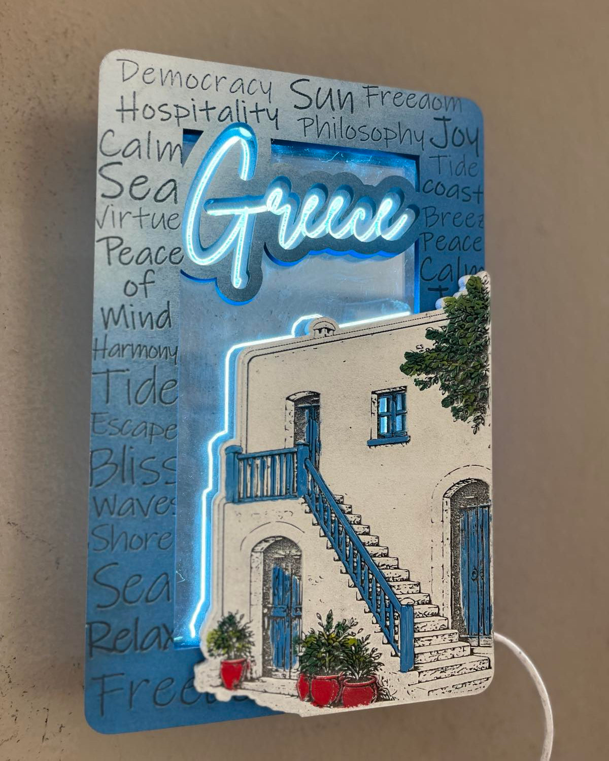 MINI WALL LED "GREEK ISLAND HOUSE"