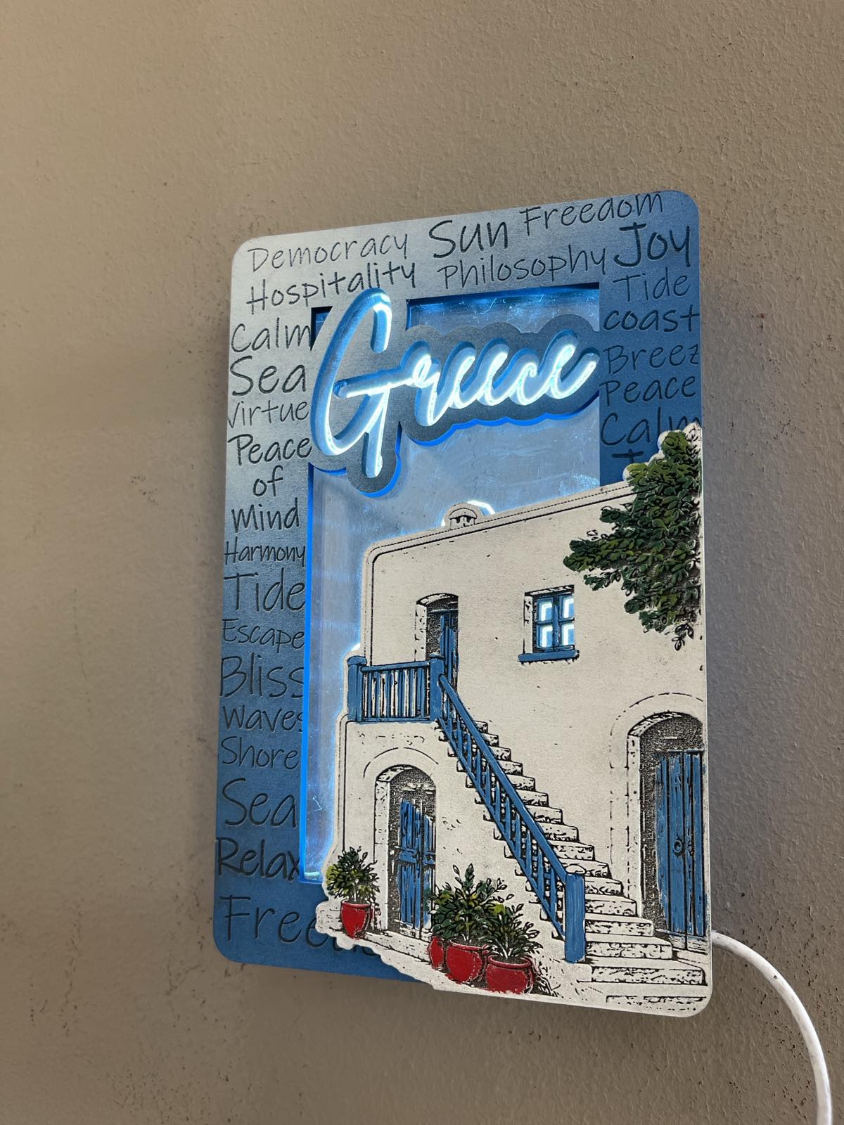 MINI WALL LED "GREEK ISLAND HOUSE"