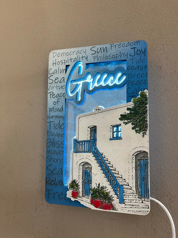 MINI WALL LED "GREEK ISLAND HOUSE"