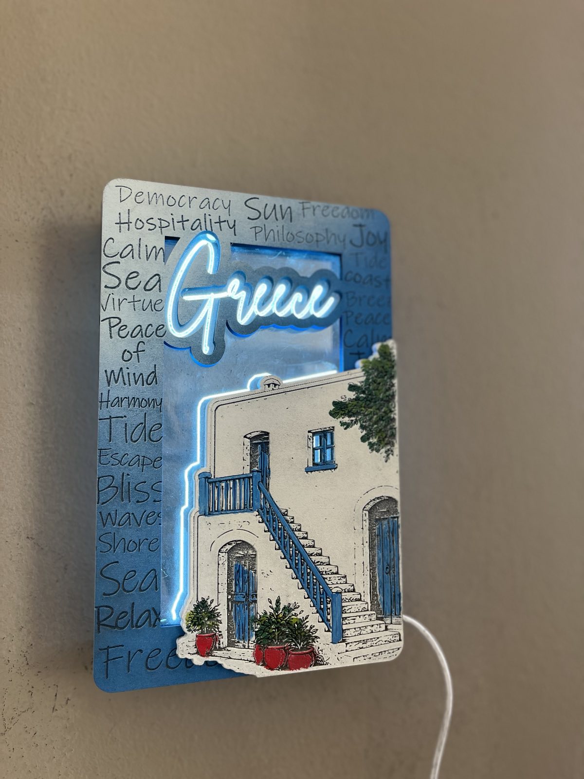 MINI WALL LED "GREEK ISLAND HOUSE"