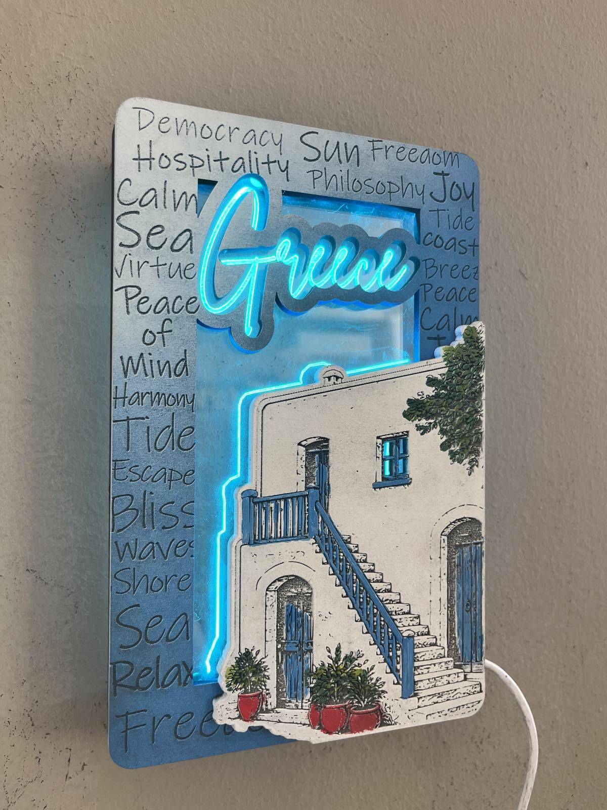 MINI WALL LED "GREEK ISLAND HOUSE"