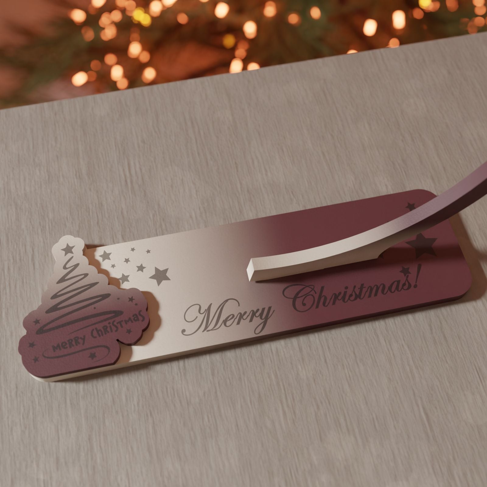 Ξύλινη Βάση για Κρεμαστή Μπάλα "Minimal Xmas Tree"|20cm*22cm