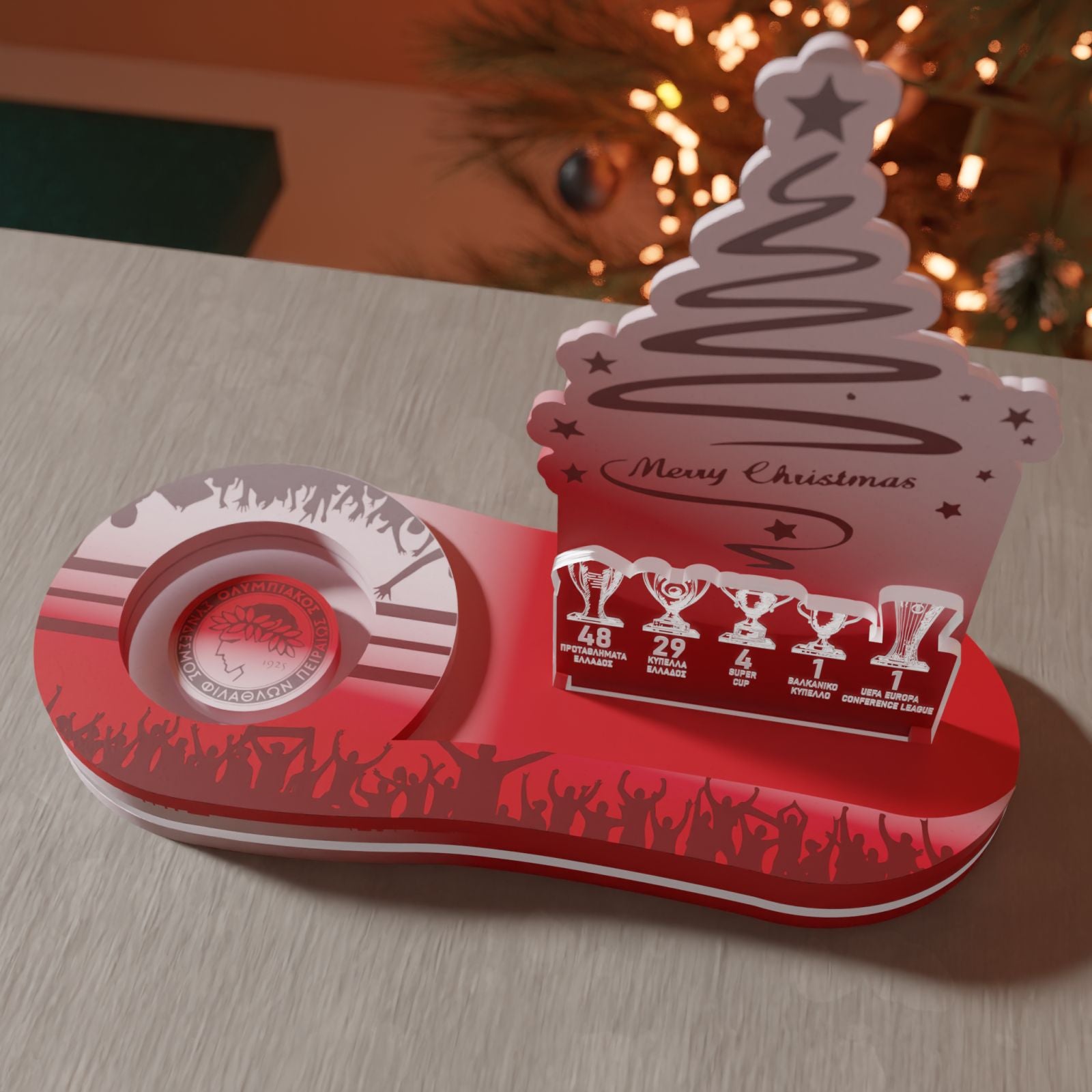 Χριστουγεννιάτικη Μπάλα σε Φωτιζόμενη Βάση "Thrilos Winners"